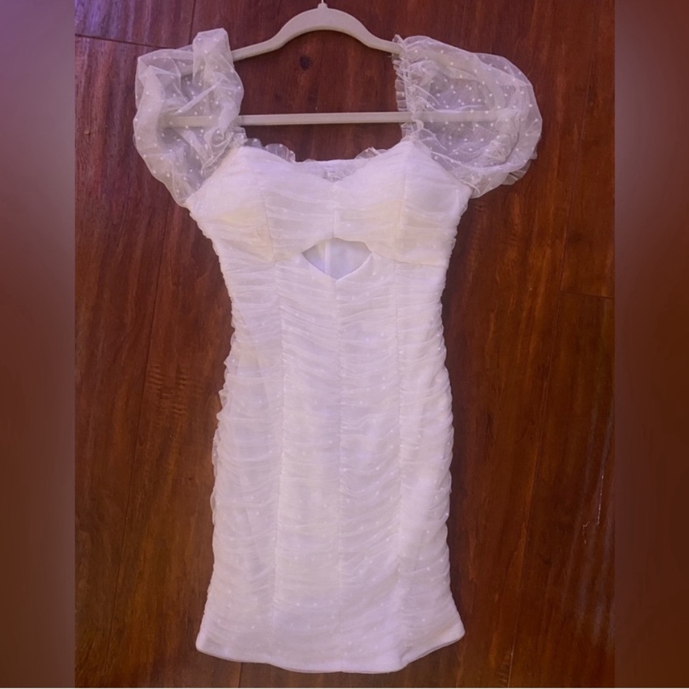 cute small white hoco dress